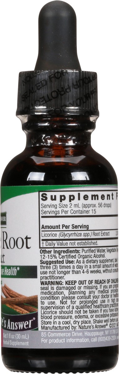 slide 5 of 13, Nature's Answer Licorice Root Extract Og, 1 fl oz