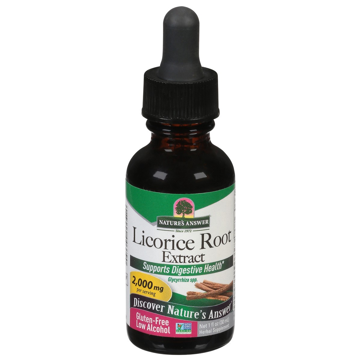 slide 2 of 13, Nature's Answer Licorice Root Extract Og, 1 fl oz