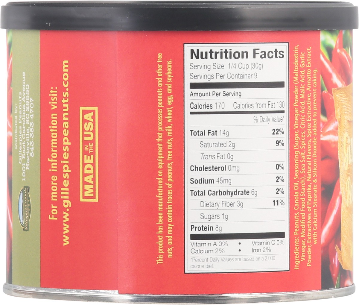 slide 3 of 9, Gillespies Peanuts Gillespies Spicy Siracha Peanuts, 10 oz