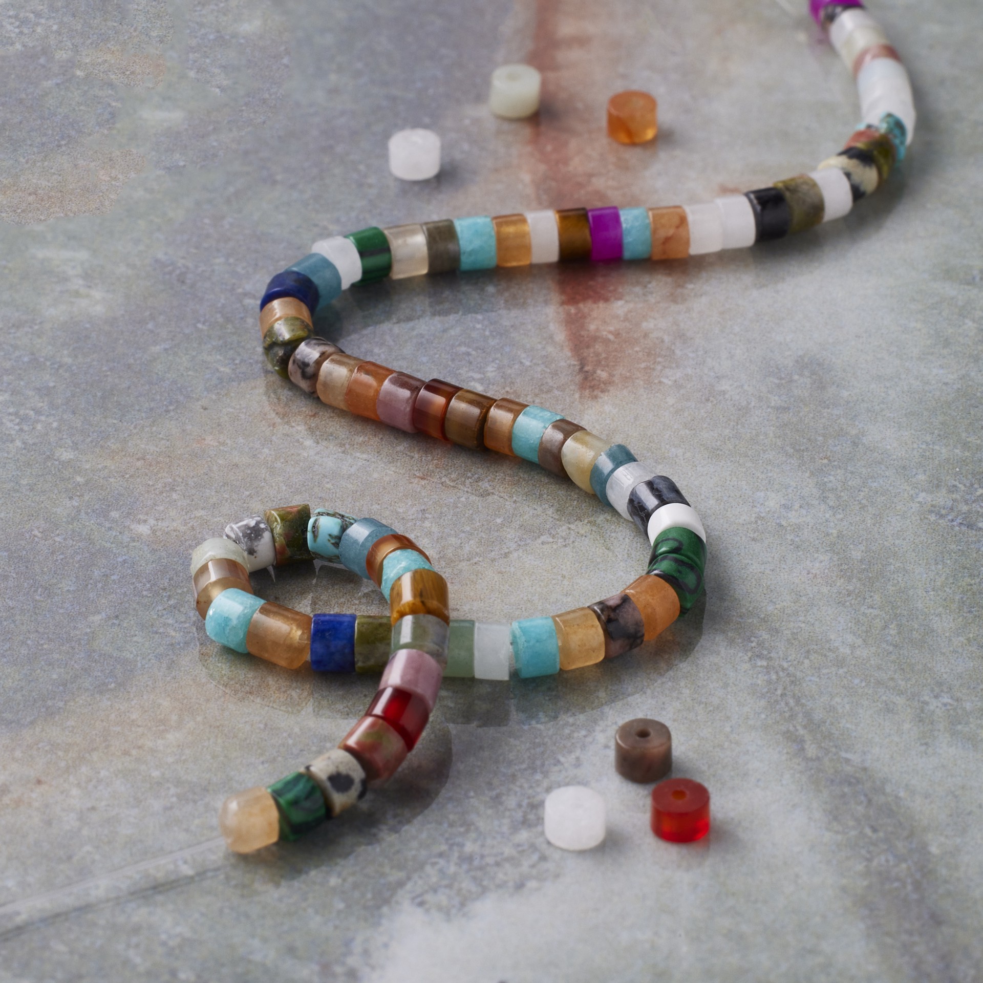 slide 2 of 3, Mixed Stone Heishi Beads By Bead Landing, 1.5mm-3.5mm