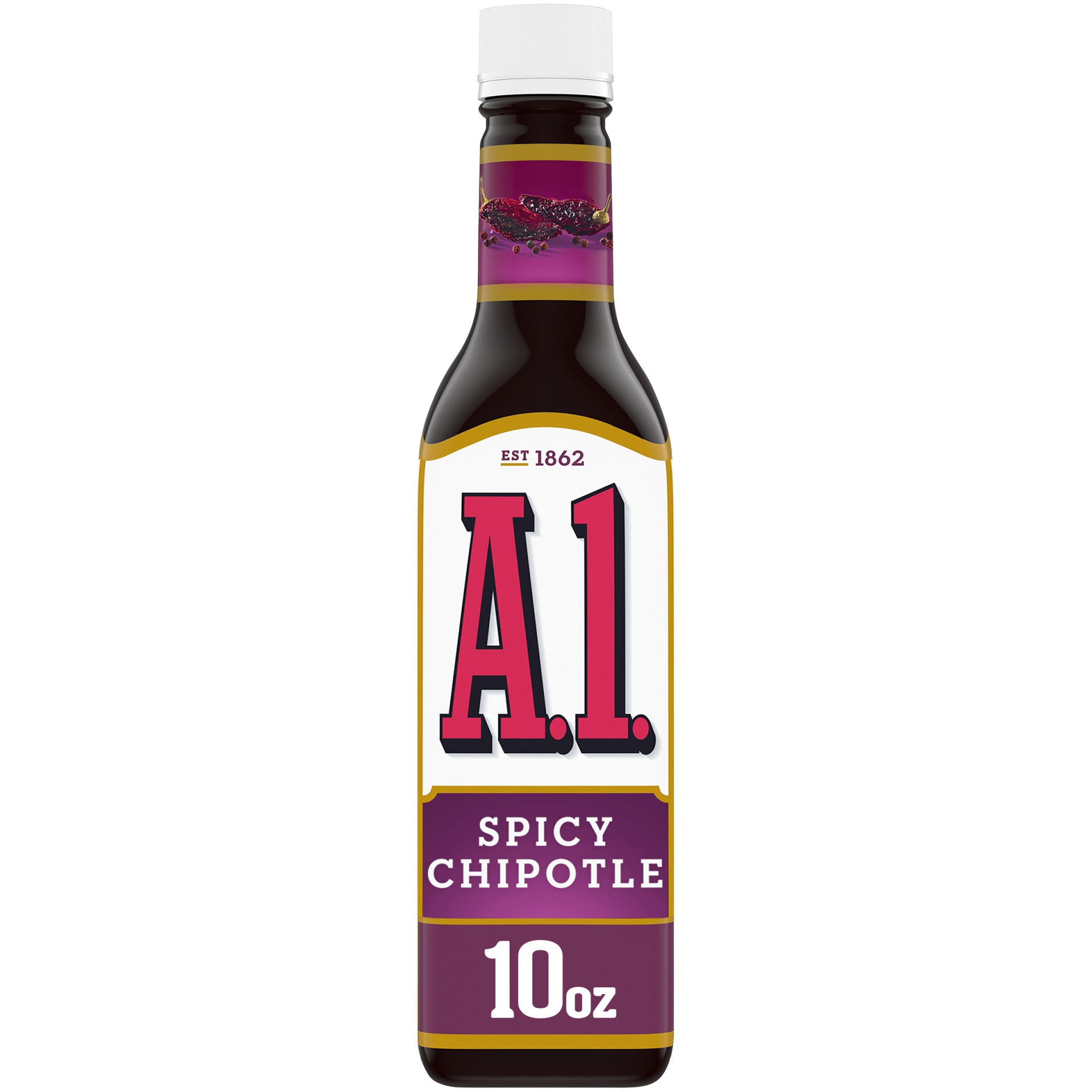slide 1 of 5, A.1. Spicy Chipotle Sauce Bottle, 10 oz
