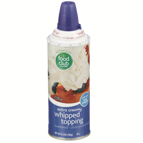 slide 1 of 1, Food Club Extra Creamy Whipped Topping, 6.5 oz