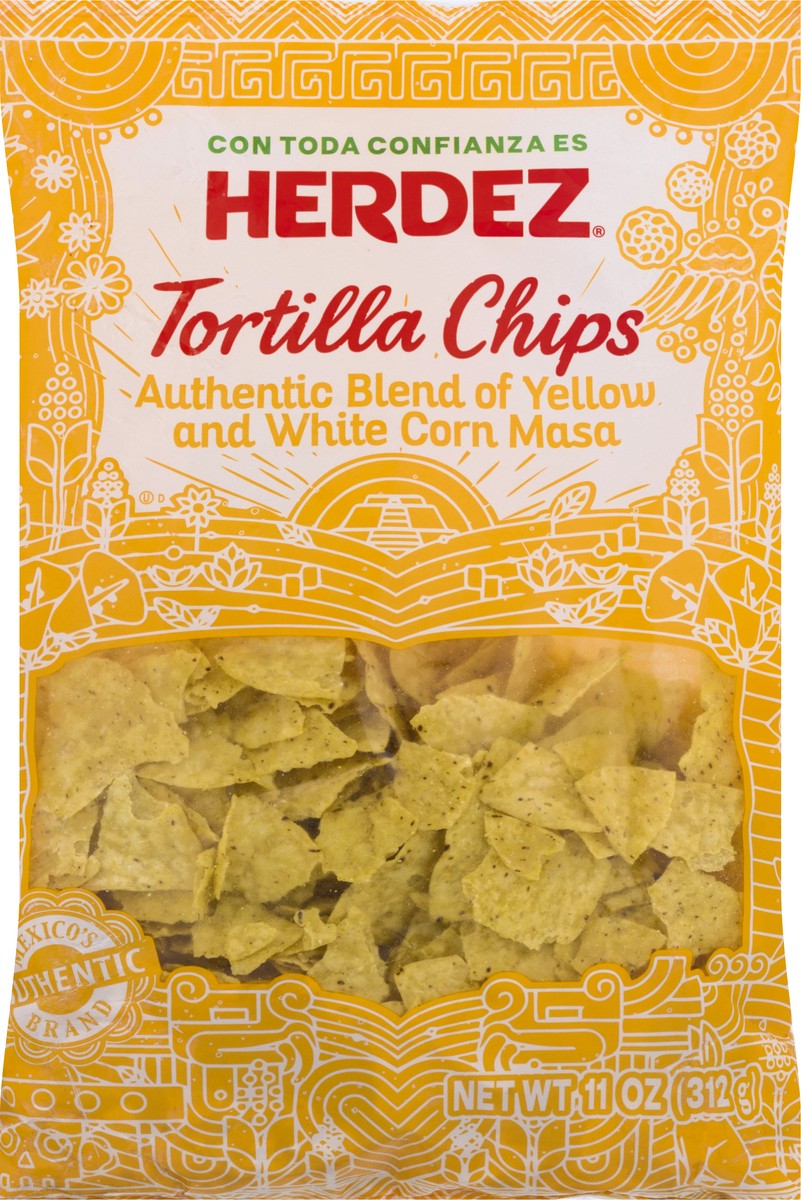 slide 1 of 12, Herdez Authentic Blend of Yellow & White Corn Masa Tortilla Chips 11 oz, 11 oz