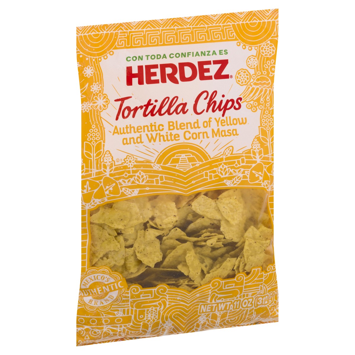 slide 4 of 12, Herdez Authentic Blend of Yellow & White Corn Masa Tortilla Chips 11 oz, 11 oz