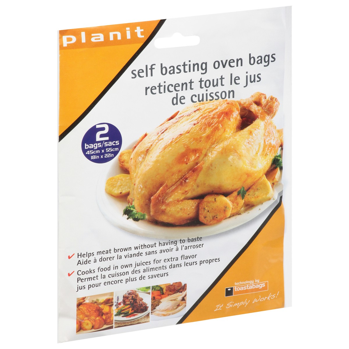 slide 9 of 9, Planit Self Basting Oven Bags 2 Bags 2 ea, 2 ct