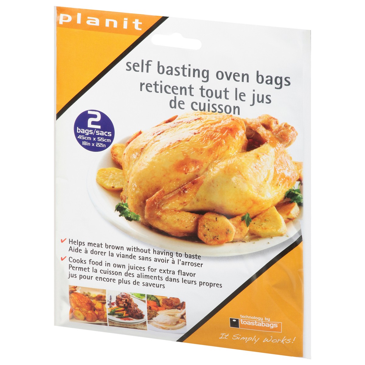 slide 4 of 9, Planit Self Basting Oven Bags 2 Bags 2 ea, 2 ct