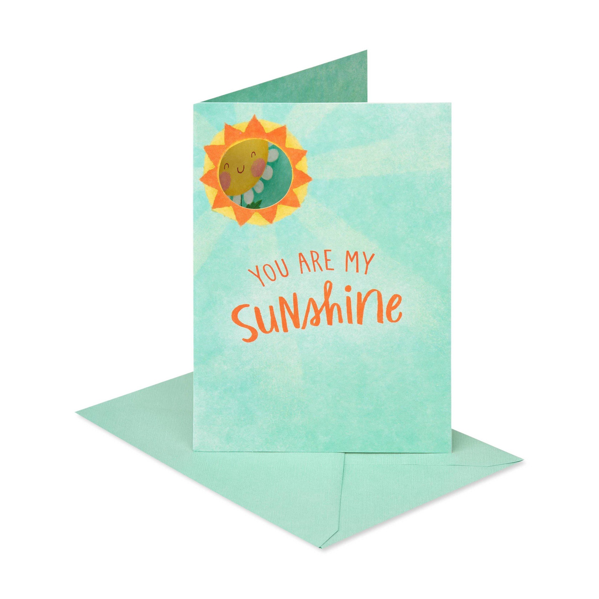 slide 1 of 5, Carlton Cards Sun and Daisy Blank Greeting Card, 1 ct