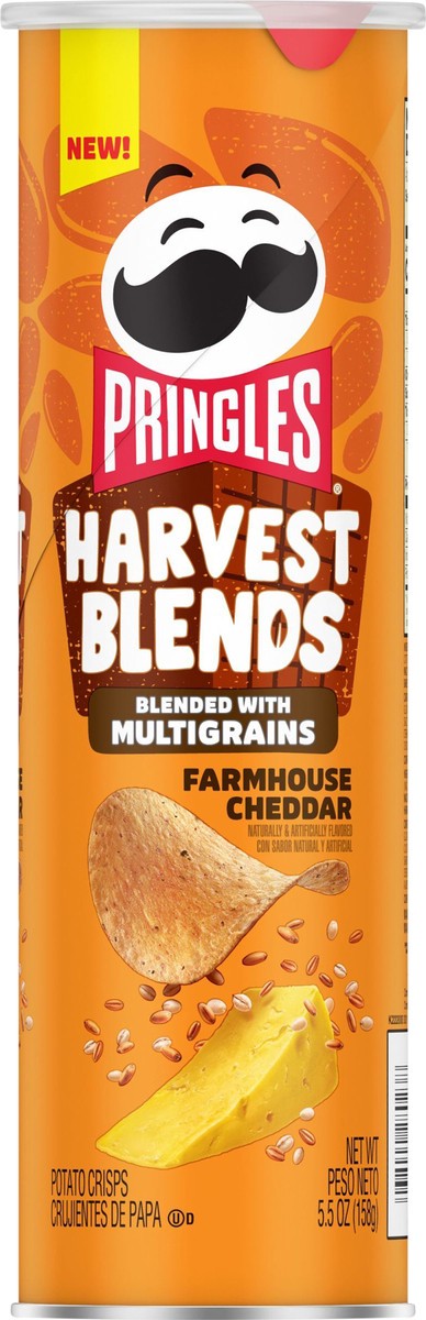 slide 2 of 9, Pringles Harvest Blends Potato Crisps Chips, Farmhouse Cheddar, 5.5 oz, 5.5 oz