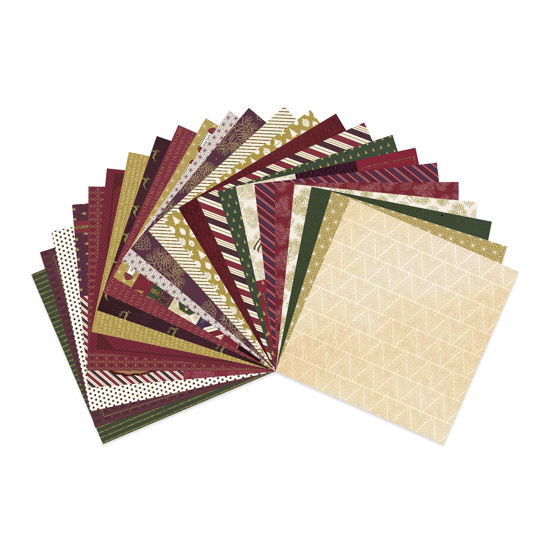 slide 3 of 3, 6" X 6" Holiday Tidings Double-Sided Paper Pad, 24 Sheets By Recollections, 6 in x 6 in