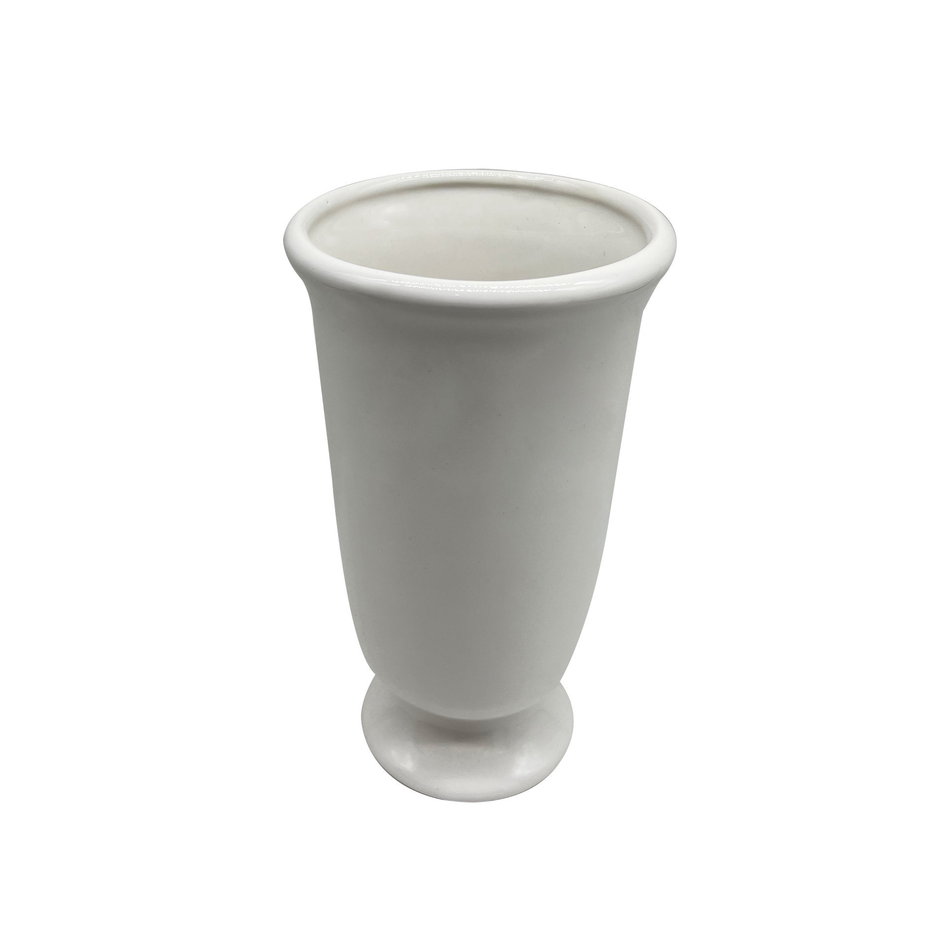 slide 3 of 3, 9.8" White Ceramic Vase By Ashland, 5.5 in x 5.5 in x 9.8 in