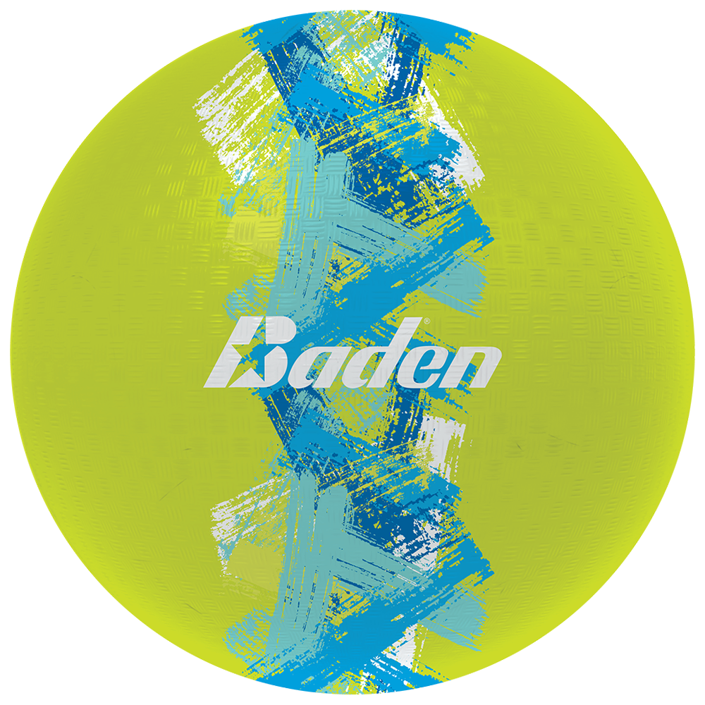 slide 1 of 1, Baden Playground Ball - Yellow/Turquoise, 8.5 in