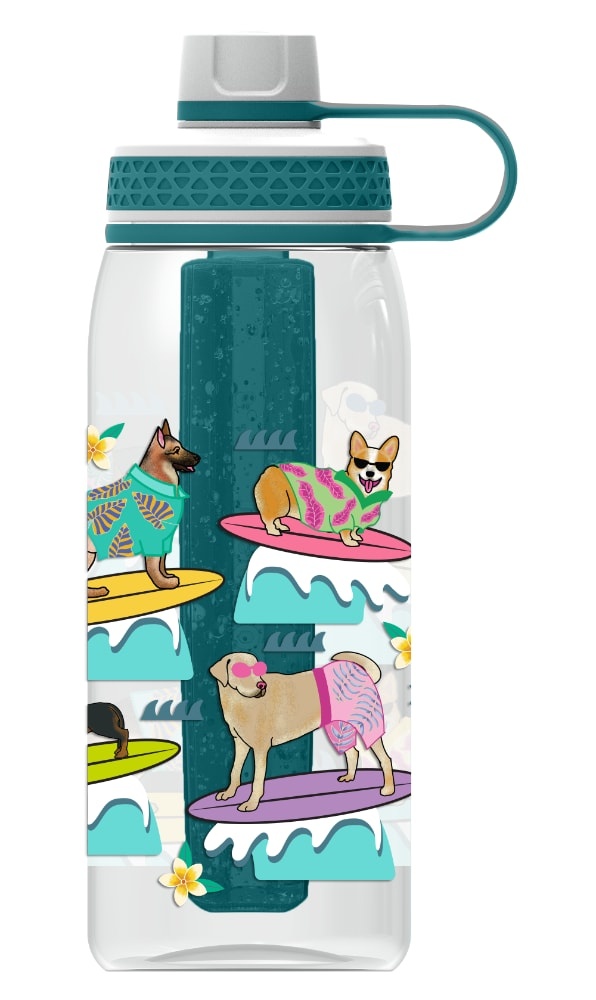 slide 1 of 1, Cool Gear Surf Pup Print Chug Bottle, 32 oz