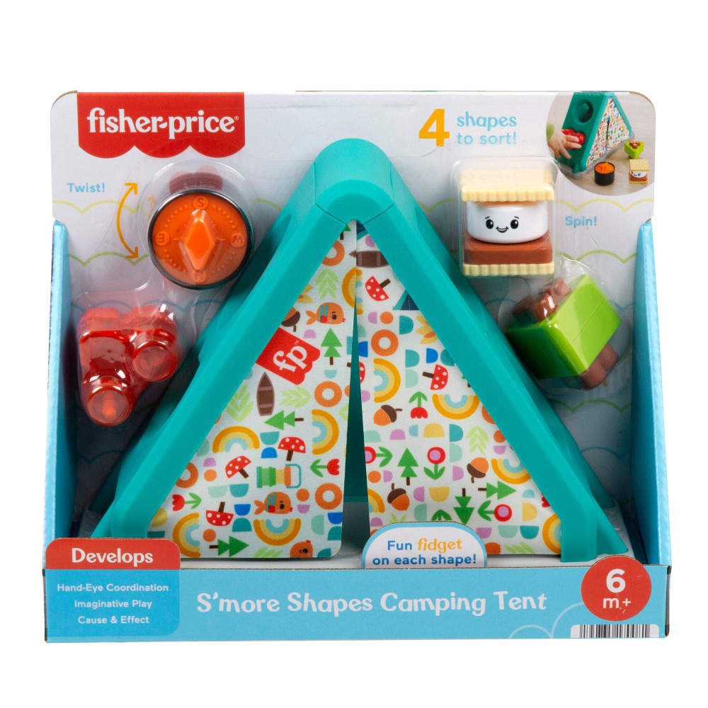 slide 1 of 3, Fisher-Price Smore Shapes Camping Tent, 1 ct