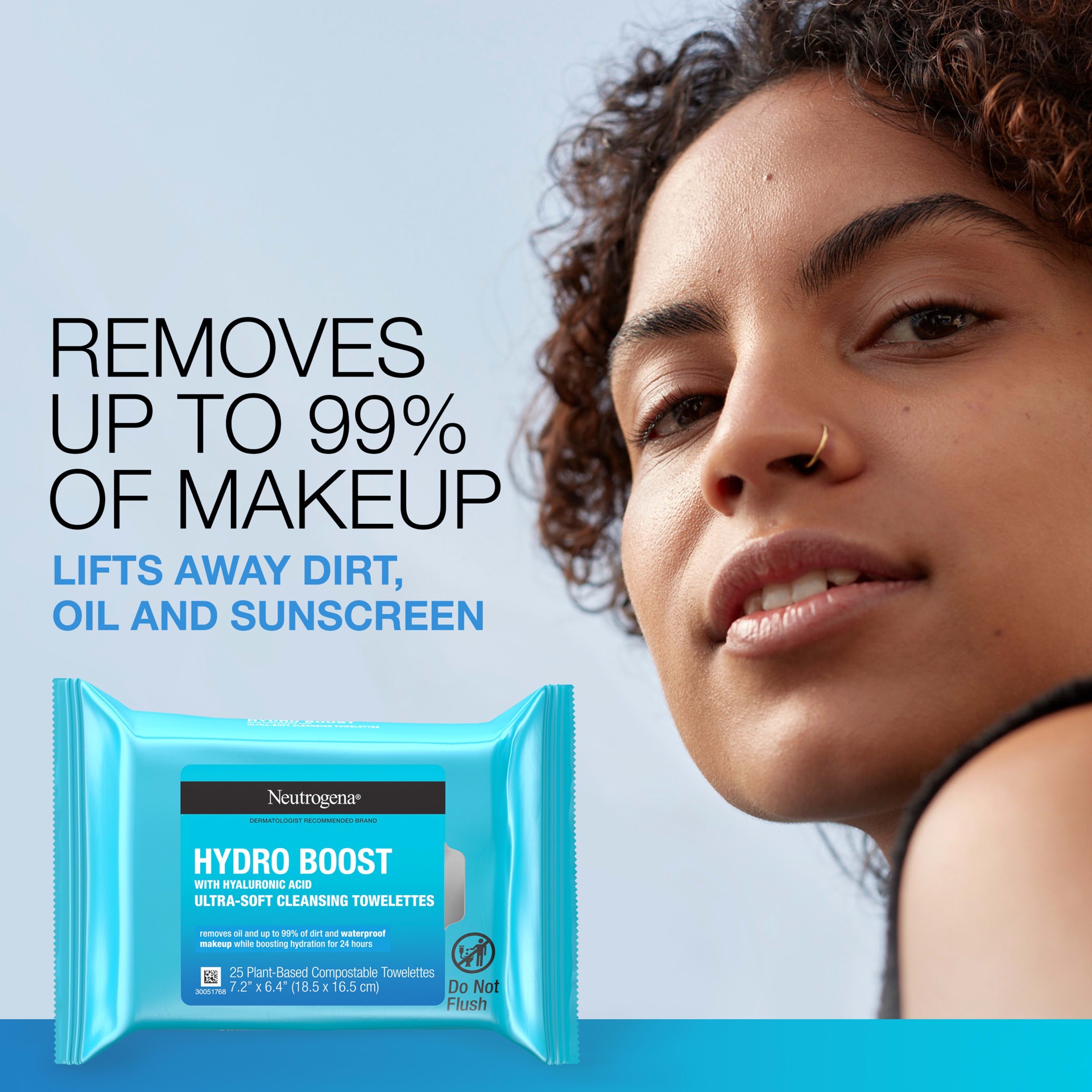 slide 3 of 9, Neutrogena Hydro Boost Face Cleansing Makeup Wipes with Hyaluronic Acid - 25 ct, 25 ct