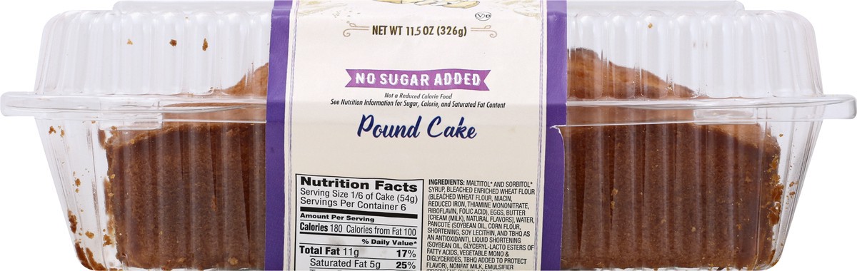 slide 3 of 4, Hill & Valley No Sugar Added Pound Cake, 11.5 oz