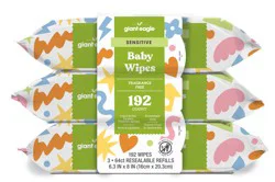 Giant Eagle Sensitive Baby Wipes 192ct