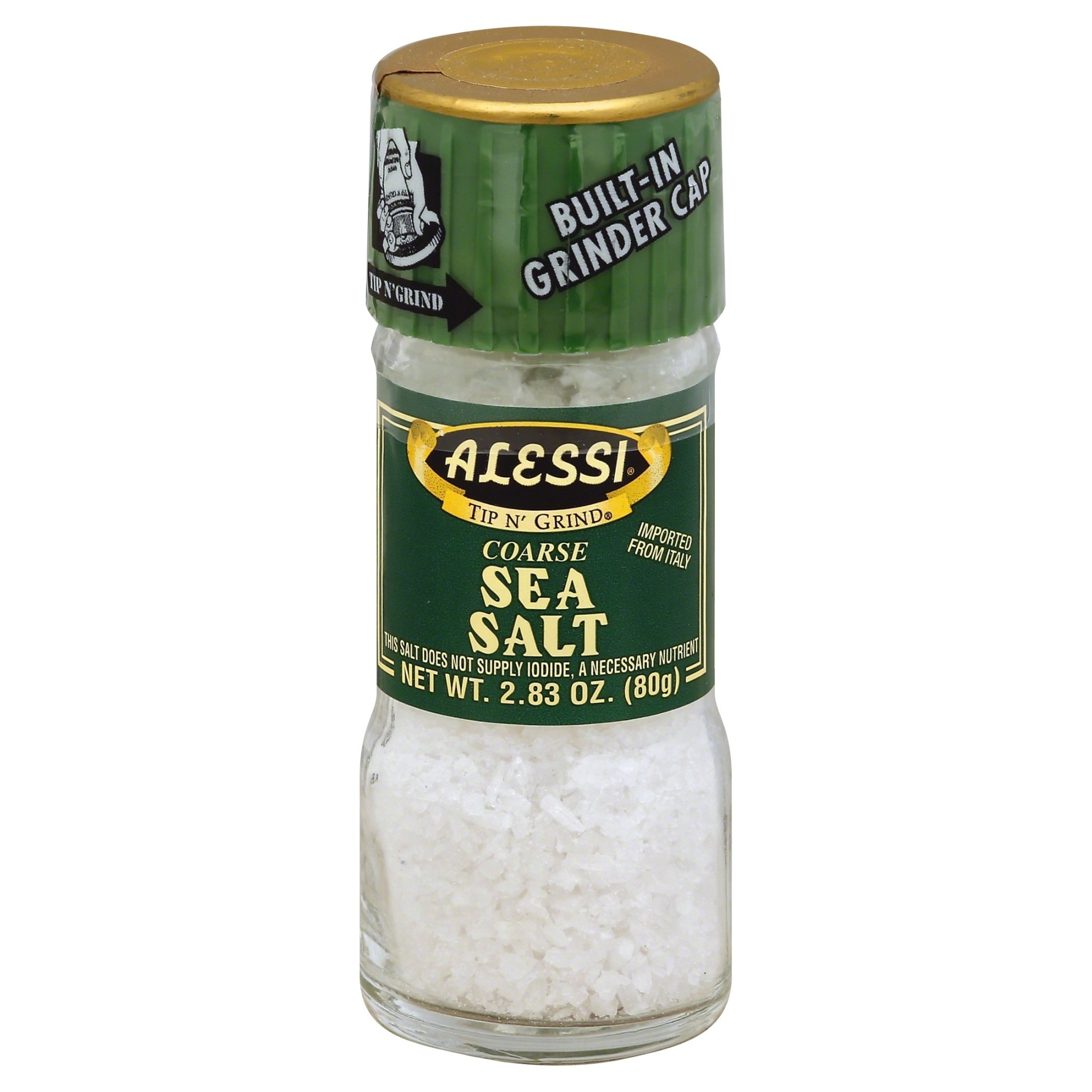slide 1 of 4, Alessi Tip N' Grind Course Sea Salt, 2.83 oz