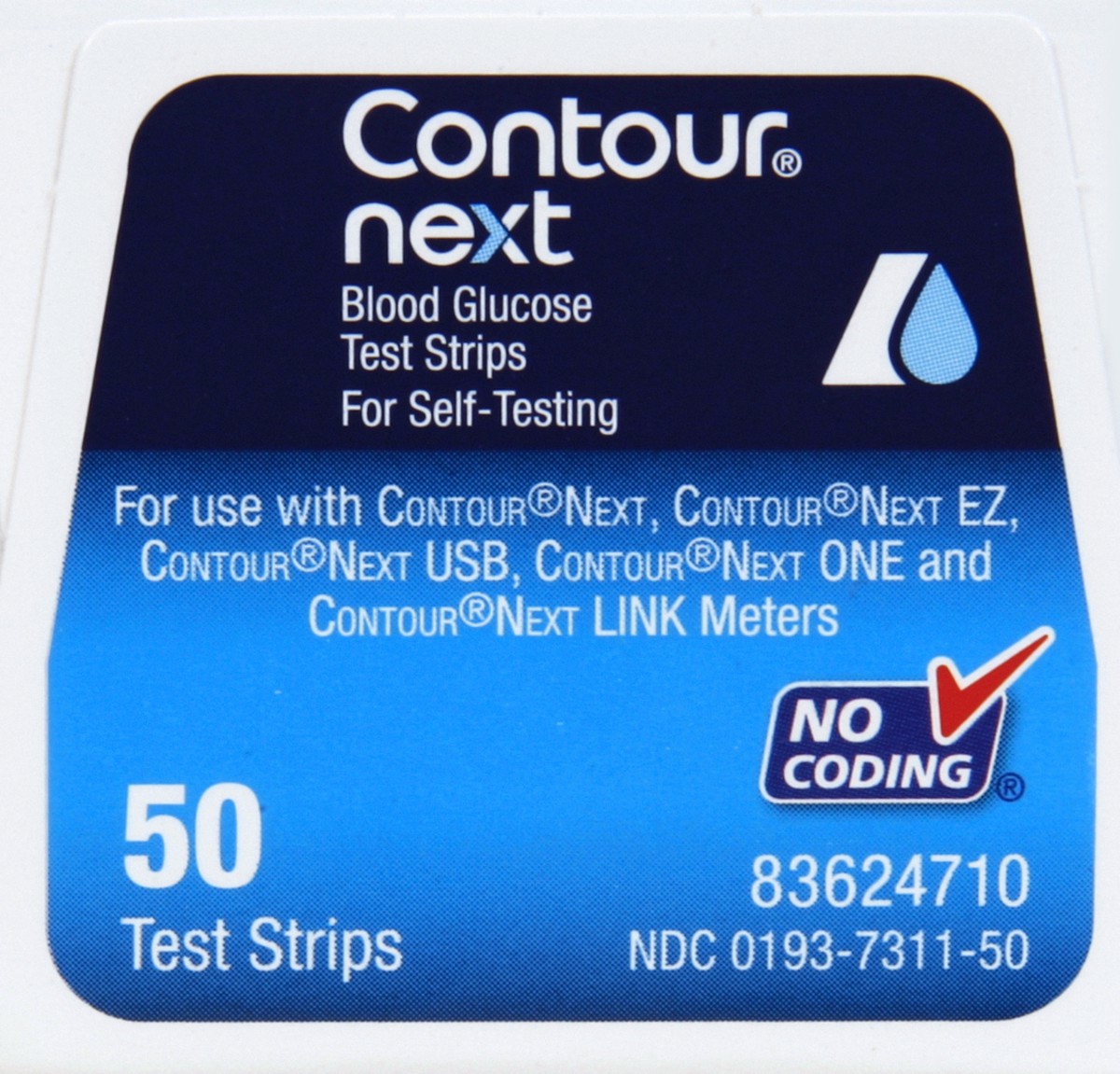 slide 3 of 5, Contour Blood Glucose Test Strips 50 ct, 50 ct