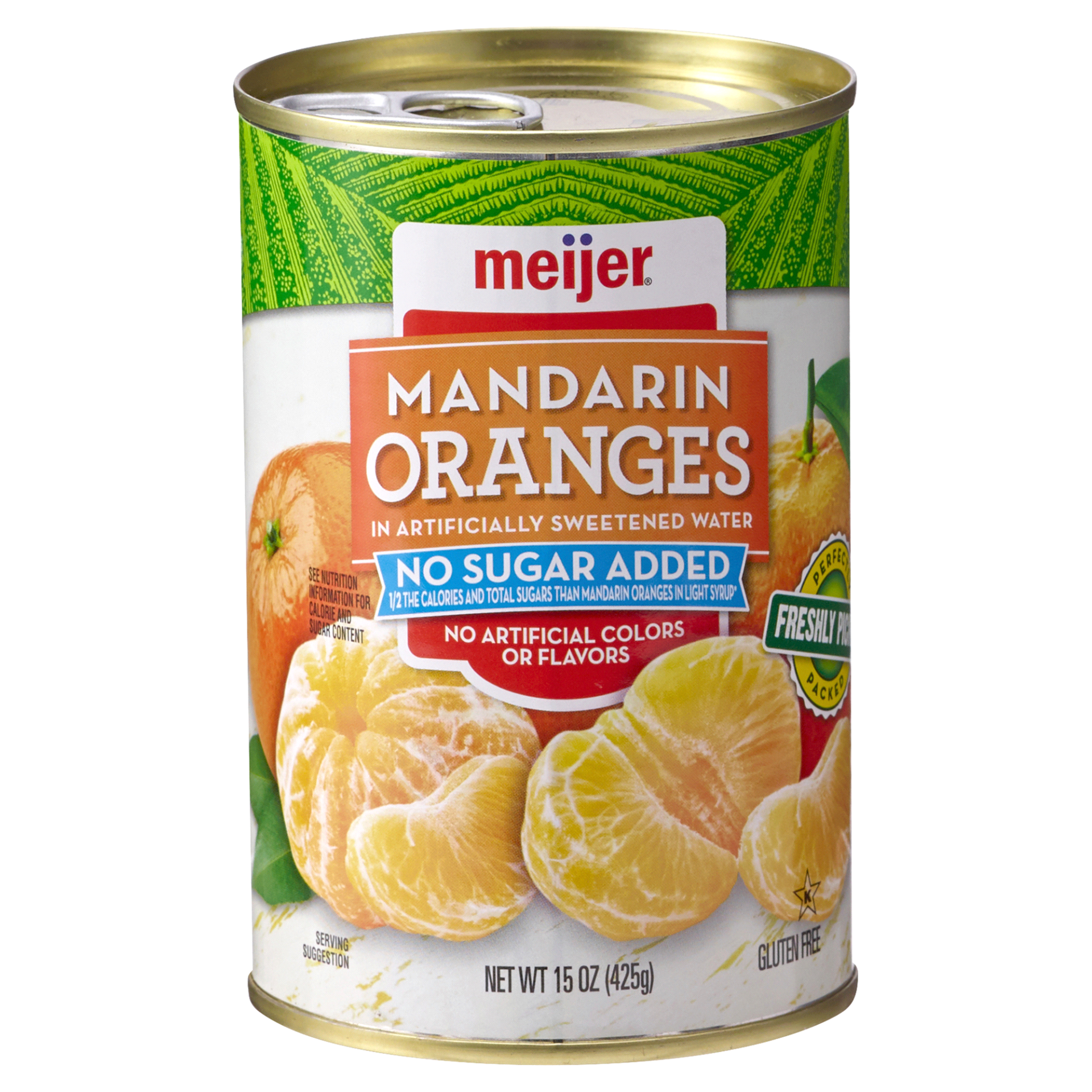 slide 1 of 2, Meijer No Sugar Added Mandarin Oranges, 15 oz