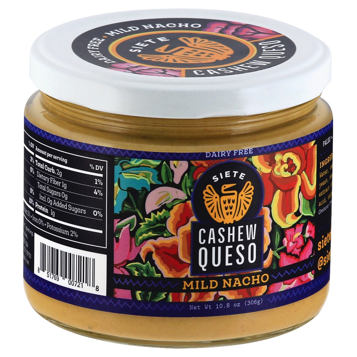 slide 9 of 9, Siete Dairy Free Mild Nacho Cashew Queso 10.8 oz, 10.8 oz