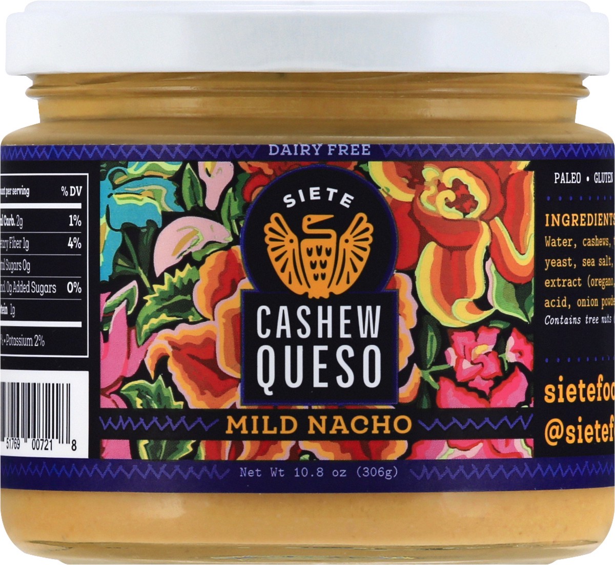 slide 7 of 9, Siete Dairy Free Mild Nacho Cashew Queso 10.8 oz, 10.8 oz