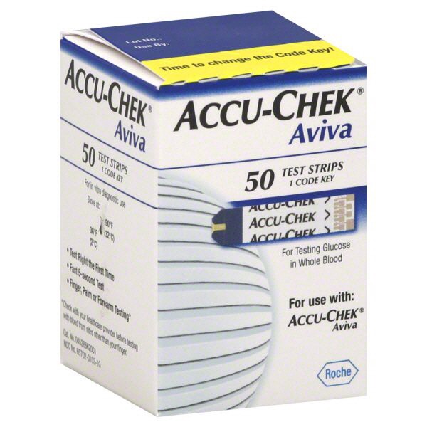 slide 1 of 1, Accu-Chek Aviva Test Strips, 50 ct