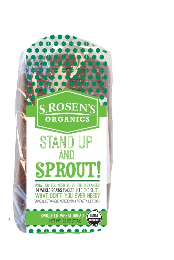 slide 1 of 1, S. Rosen's S Rosens Organic Stand Up And Sprout Wheat Bread, 22 oz