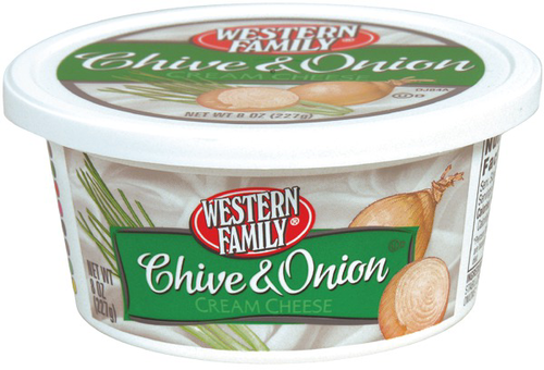 slide 1 of 1, Western Family Soft Chive/Onion Cream Che Cup, 8 oz