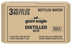 Giant Eagle Distilled Water, 3pack, 1 gallon each