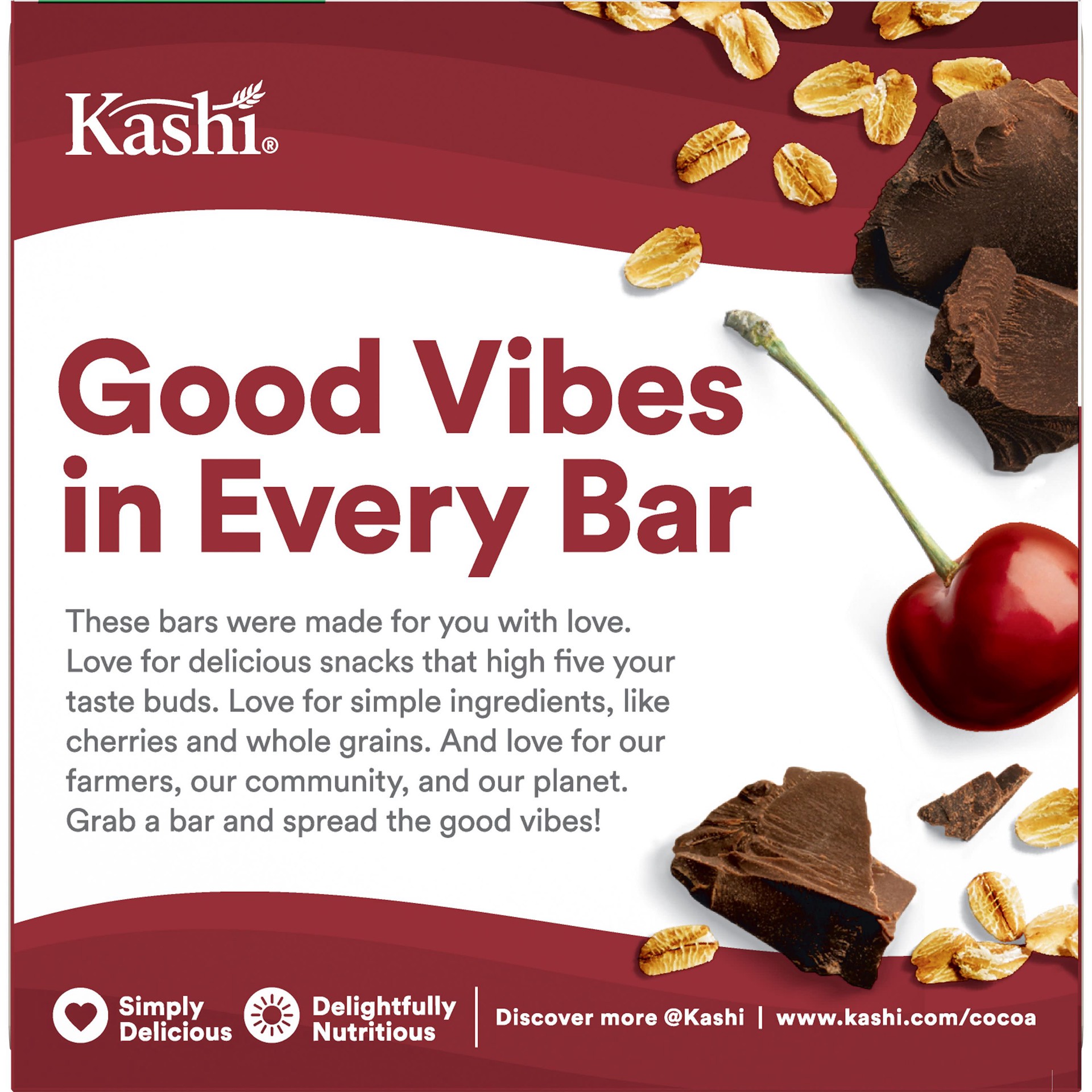 slide 5 of 5, Kashi Chewy Granola Bars, Cherry Dark Chocolate, 7.4 oz, 6 Count, 7.4 oz