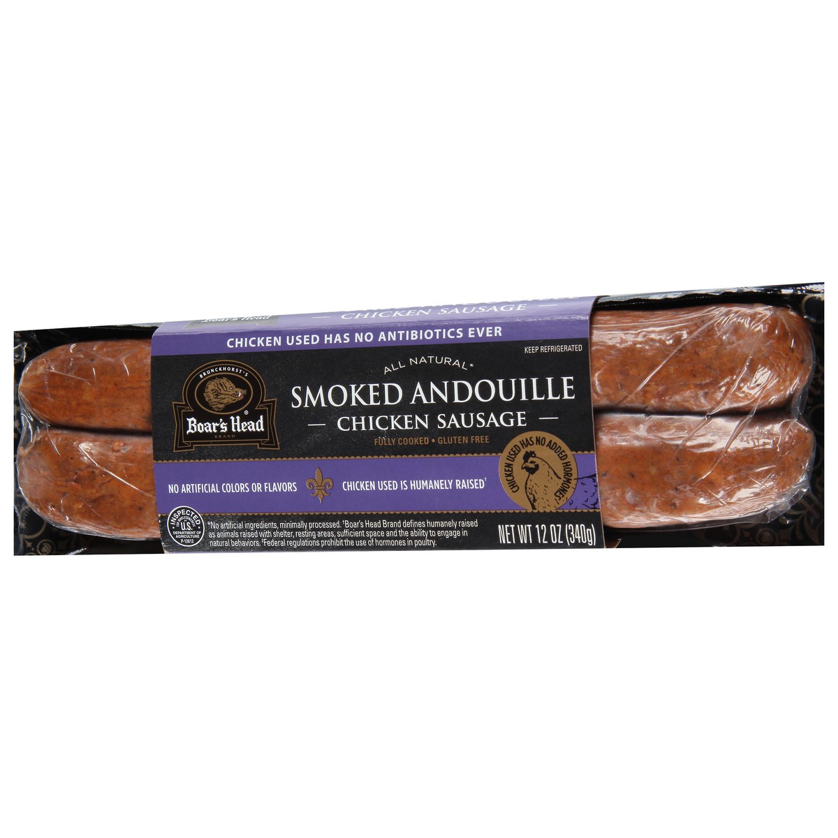 slide 7 of 9, Boar's Head Andouille Chicken Sausage, 