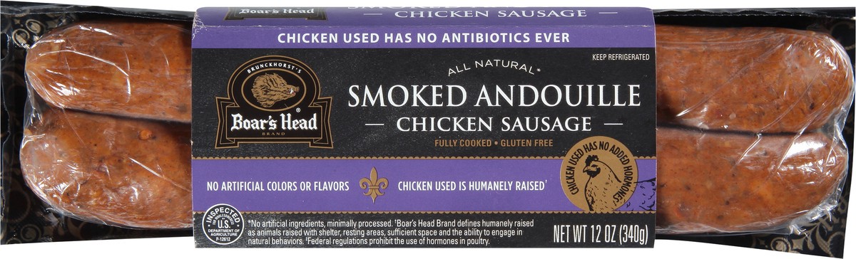 slide 9 of 9, Boar's Head Andouille Chicken Sausage, 