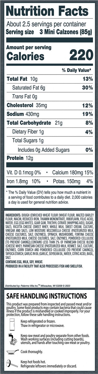 slide 11 of 15, Urban Pie Pizza Co. Mini Spinach Mushroom Calzones 8 oz, 8 oz
