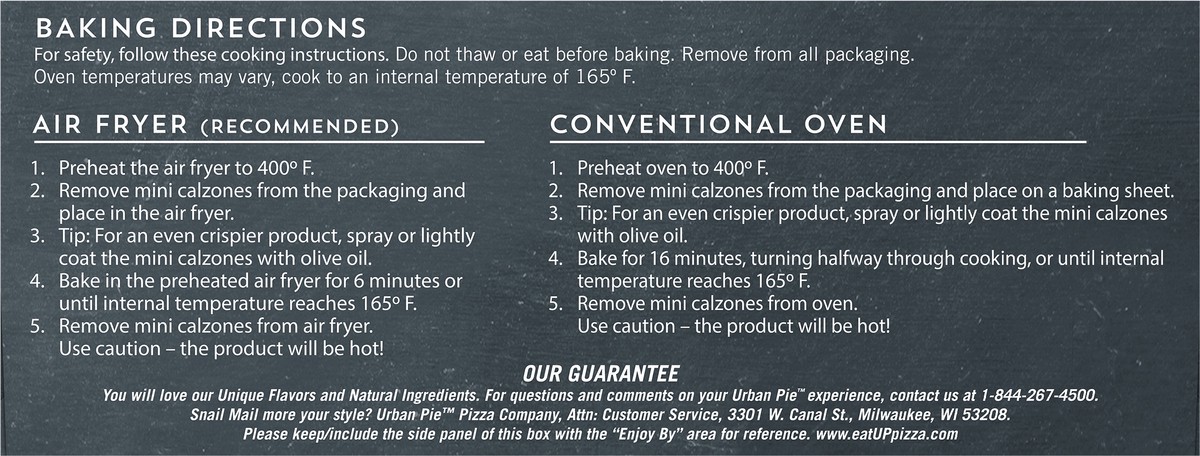 slide 2 of 15, Urban Pie Pizza Co. Mini Spinach Mushroom Calzones 8 oz, 8 oz