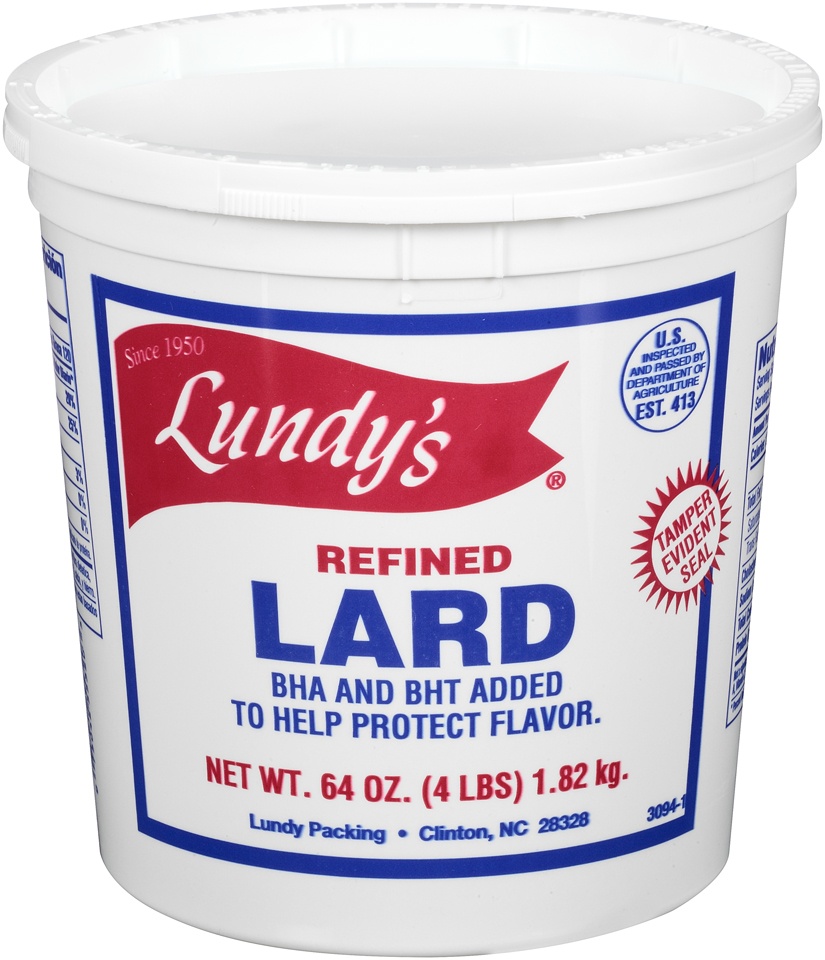 slide 1 of 1, Lundy's Lard, 4 lb