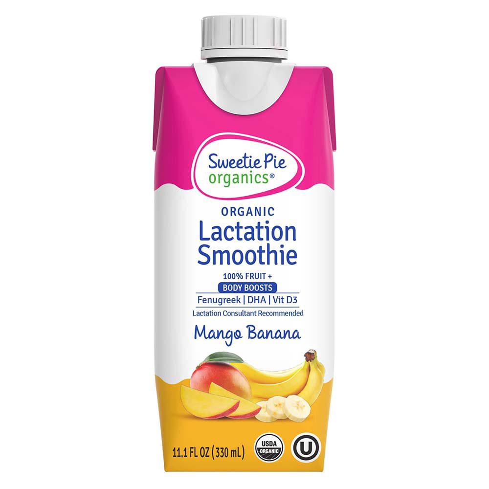 slide 1 of 1, Sweetie Pie Organics Mango Banana Lactation Smoothie, 11.1 oz