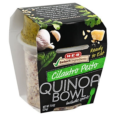 slide 1 of 1, H-E-B Select Ingredients Quinoa Bowl Cilantro Pesto, 7.9 oz