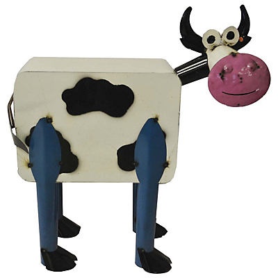 slide 1 of 1, Creative Decor Sourcing Square Tin Cow, 1 ct