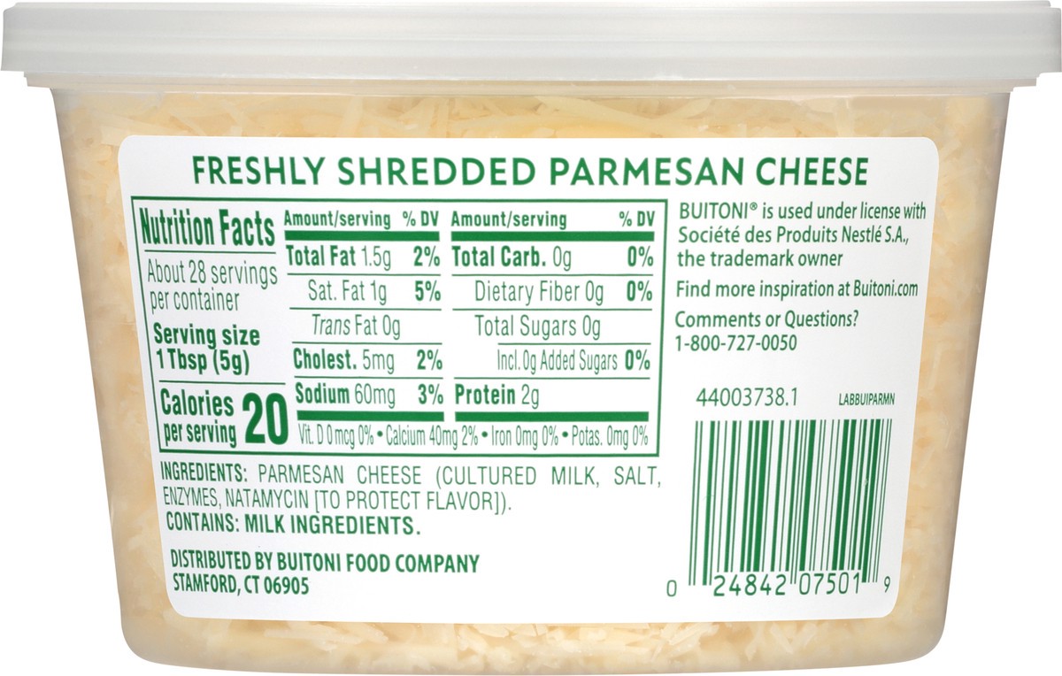 slide 8 of 8, Buitoni Freshly Shredded Parmesan Cheese, 5 oz Tub, 5 oz
