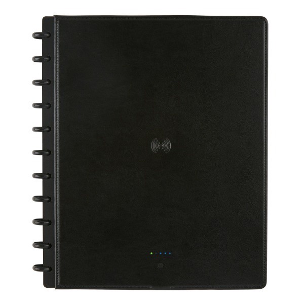 slide 1 of 1, TUL Wireless/Wired Charging Custom Note-Taking System Discbound Notebook, 8-1/2'' X 11'', Black, 1 ct