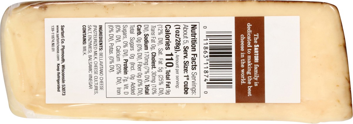 slide 8 of 14, Sartori BellaVitano Balsamic Cheese 5.3 oz, 5.3 oz
