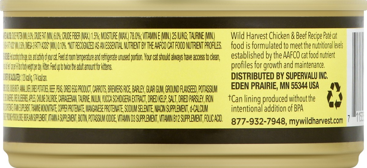 slide 4 of 9, Wild Harvest Chicken & Beef Cat Food, 5.5 oz