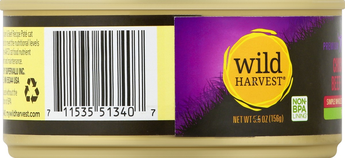 slide 3 of 9, Wild Harvest Chicken & Beef Cat Food, 5.5 oz