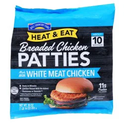 Hill Country Fare Heat & Eat Frozen Breaded Chicken Patties