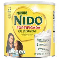 NIDO Fortificada Powdered Drink Mix - Dry Whole Milk Powder with Vitamins and Minerals Canister