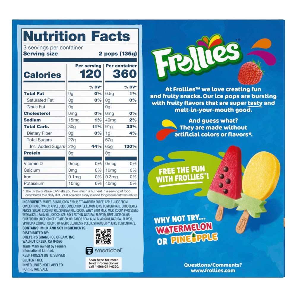 slide 3 of 3, Dreyer's/Edy's Edy's, Strawberry Ice Cream Bars, 8 Ct, 8 ct