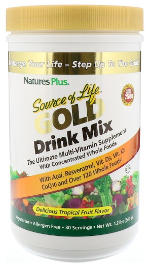 slide 1 of 1, Nature's Plus Source Of Life Gold Drink Mix, 1.2 lb