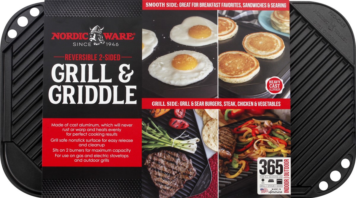 slide 11 of 11, Nordic Ware 2-Sided Reversible Grill & Griddle 1 ea, 1 ct