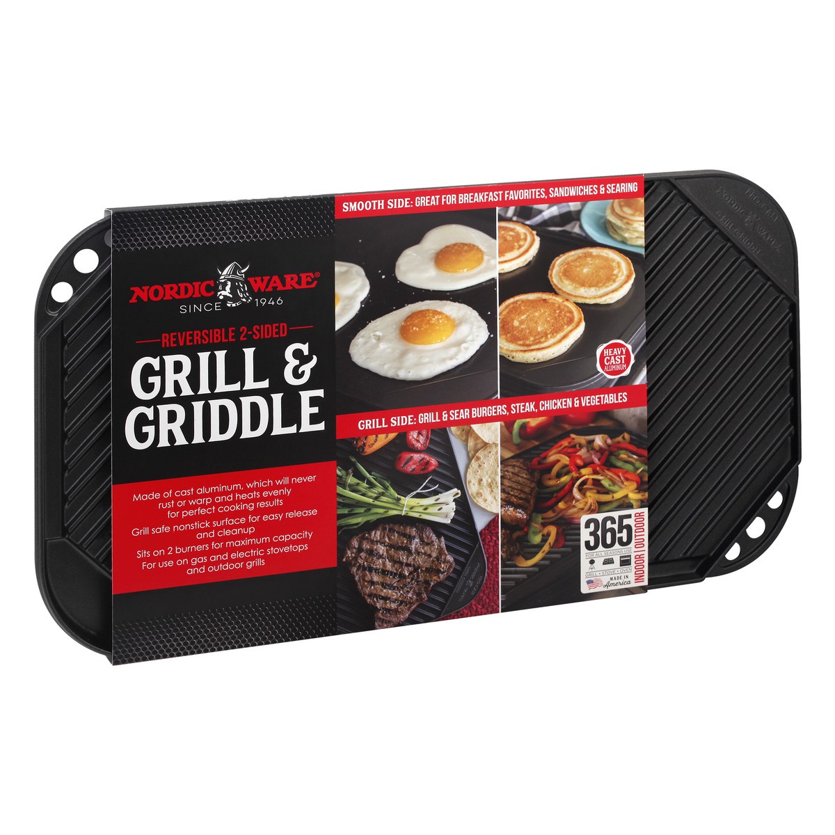 slide 5 of 11, Nordic Ware 2-Sided Reversible Grill & Griddle 1 ea, 1 ct