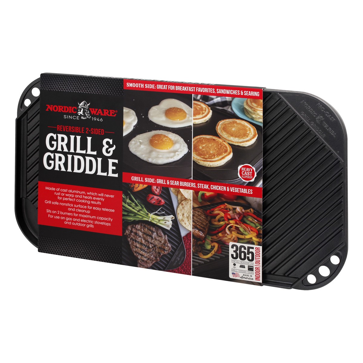 slide 7 of 11, Nordic Ware 2-Sided Reversible Grill & Griddle 1 ea, 1 ct